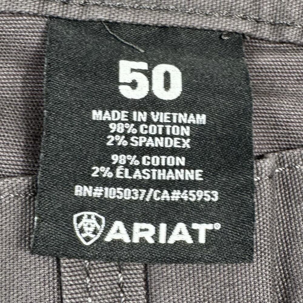 Ariat Rebar M4 Work Shorts Size 50 Gray DuraStretch Low Rise Mens Big Size - Picture 4 of 16